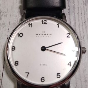 Skagen Men's Black and Silver Watch